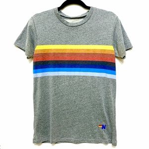 AviatorNation Retro Rainbow Stripe T-shirt (XS-S)